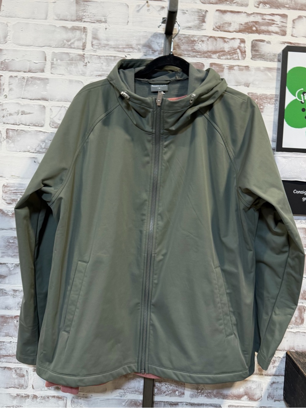 32 Degrees Olive Green Hooded Ski Jacket